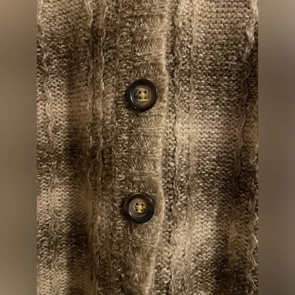 NorthCrest Plus Hooded Wool Blend Button Up Striped Cardigan Sweater Size 2X - Picture 3 of 8